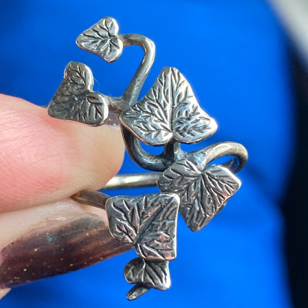 Sterling Silver Climbing Ivy Ring | sz 6 | 90s/Y2K | Cottagecore